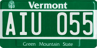 VT license plate AIU055
