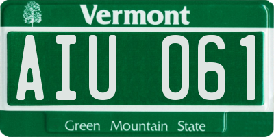 VT license plate AIU061