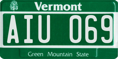 VT license plate AIU069