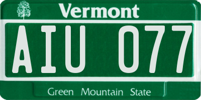 VT license plate AIU077