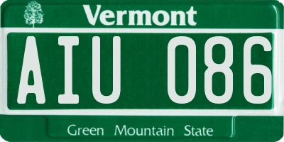 VT license plate AIU086