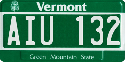 VT license plate AIU132