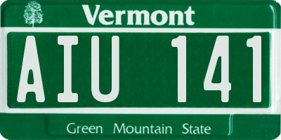 VT license plate AIU141