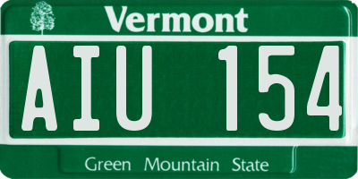 VT license plate AIU154