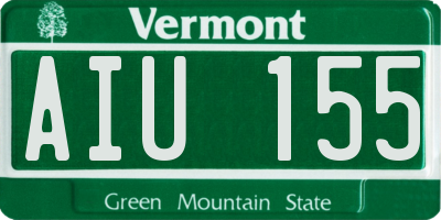 VT license plate AIU155