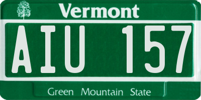 VT license plate AIU157