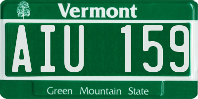 VT license plate AIU159