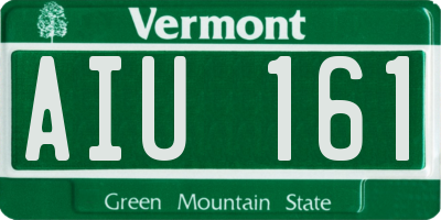 VT license plate AIU161