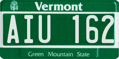 VT license plate AIU162
