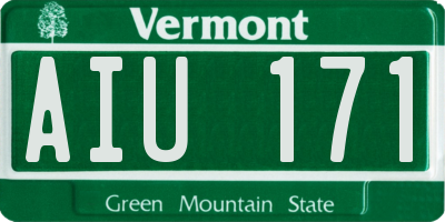 VT license plate AIU171