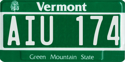 VT license plate AIU174