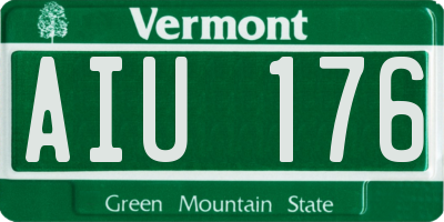 VT license plate AIU176