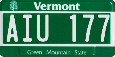 VT license plate AIU177