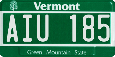 VT license plate AIU185