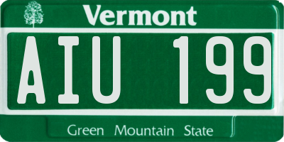 VT license plate AIU199