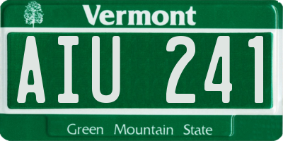 VT license plate AIU241