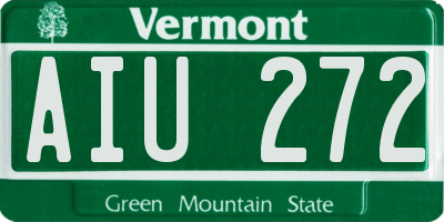 VT license plate AIU272
