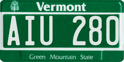 VT license plate AIU280
