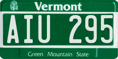 VT license plate AIU295
