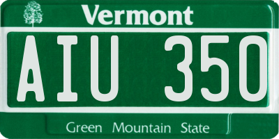 VT license plate AIU350
