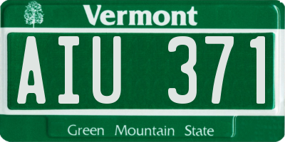 VT license plate AIU371