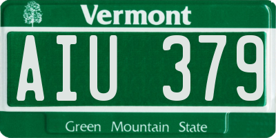 VT license plate AIU379