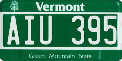 VT license plate AIU395