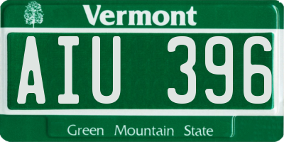 VT license plate AIU396