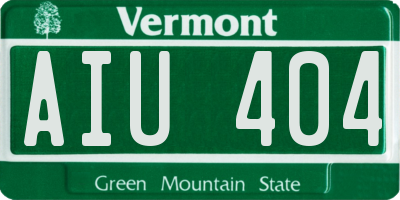VT license plate AIU404