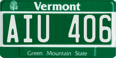 VT license plate AIU406