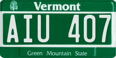 VT license plate AIU407