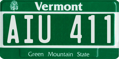 VT license plate AIU411