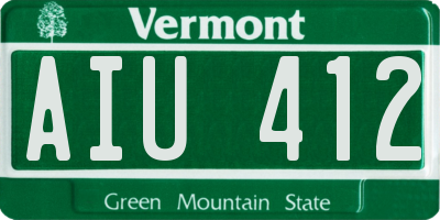 VT license plate AIU412