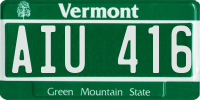 VT license plate AIU416