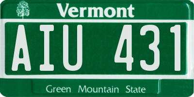 VT license plate AIU431