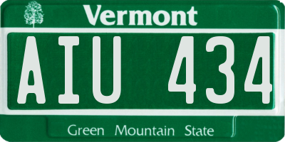 VT license plate AIU434