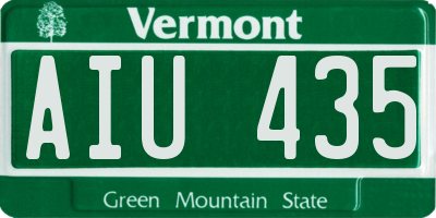 VT license plate AIU435