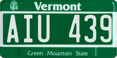 VT license plate AIU439