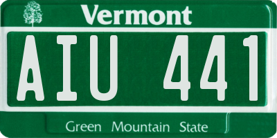 VT license plate AIU441