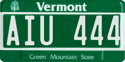 VT license plate AIU444