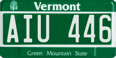 VT license plate AIU446