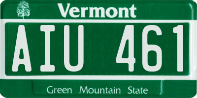 VT license plate AIU461