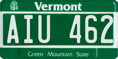 VT license plate AIU462