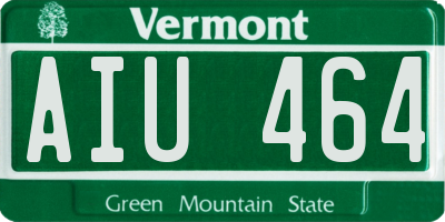 VT license plate AIU464