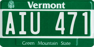 VT license plate AIU471