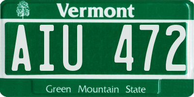 VT license plate AIU472