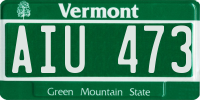 VT license plate AIU473