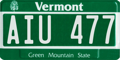 VT license plate AIU477