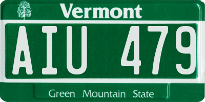 VT license plate AIU479
