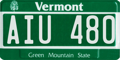 VT license plate AIU480